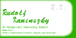 rudolf kaminszky business card